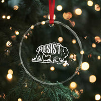 Protect Our National Parks Crystal Glass Ornament Bison Wildlife Resist - Wonder Print Shop