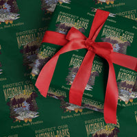 Protect Our National Parks Not Profits Wrapping Paper Roll Keep Wild Nature Fish Forest - Wonder Print Shop