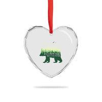 Protect Our Parks National Park Heart Crystal Glass Ornament Bear Hiking Nature - Wonder Print Shop