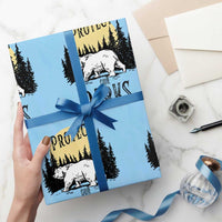 Protect Our Parks Wrapping Paper Roll Retro Bear Forest Nature Graphic - Wonder Print Shop