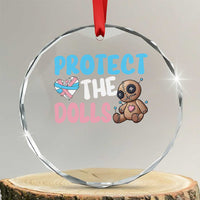 Protect The Dolls Crystal Glass Ornament Transgender Trans Pride - Wonder Print Shop