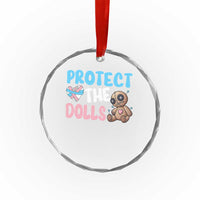 Protect The Dolls Crystal Glass Ornament Transgender Trans Pride - Wonder Print Shop