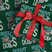 Protect The Dolls Wrapping Paper Roll Transgender Trans Pride Social Justice - Wonder Print Shop