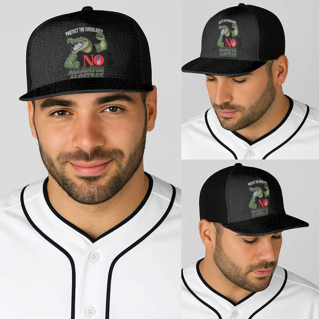 Protect The Everglades Baseball Net Cap Gator No Alligator Alcatraz LT14