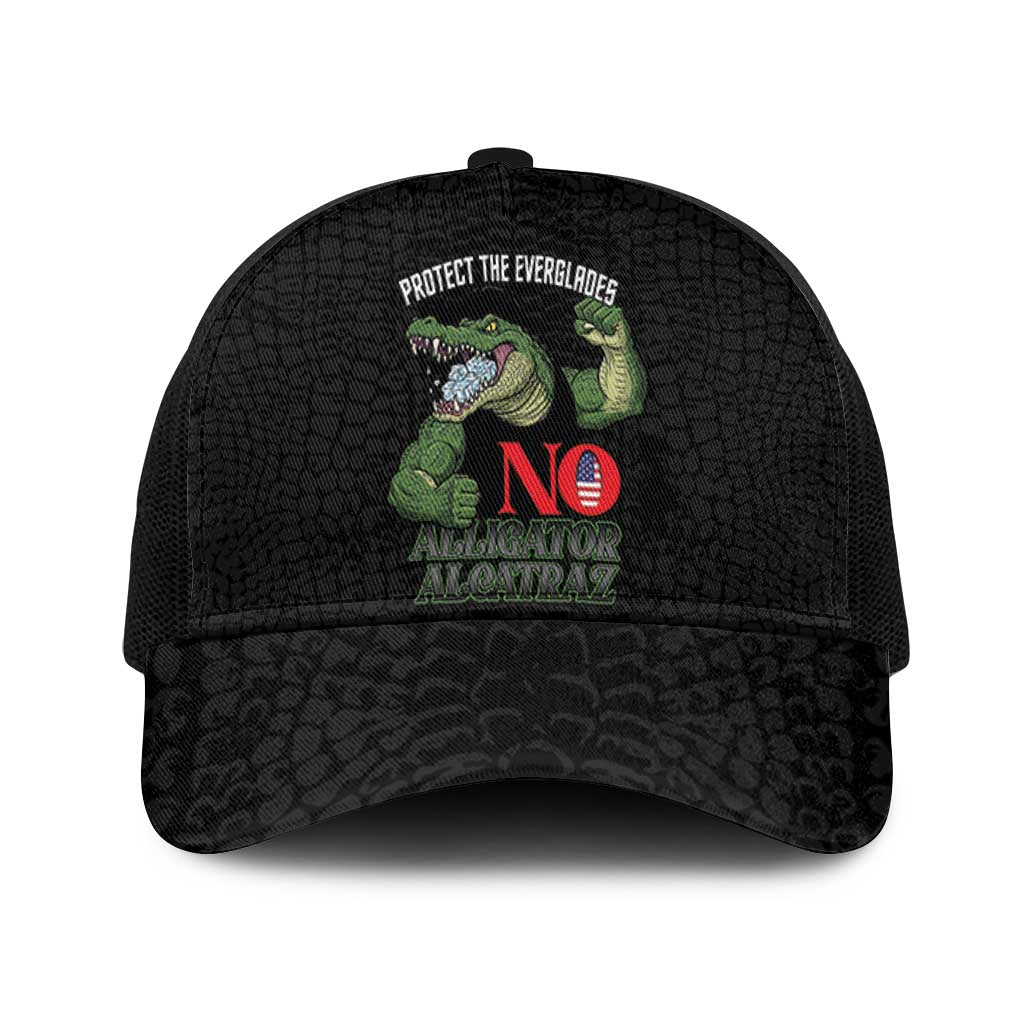 Protect The Everglades Mesh Trucker Cap Gator No Alligator Alcatraz LT14