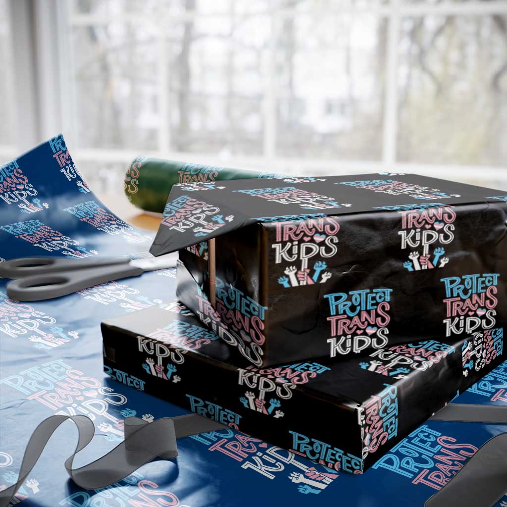 Protect Trans Kids Wrapping Paper Roll Transgender Pride Social Justice - Wonder Print Shop