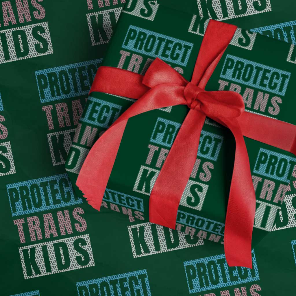 Protect Trans Kids Wrapping Paper Roll Transgender Pride Trans Rights Social Justice - Wonder Print Shop