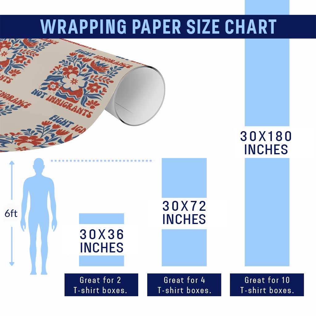 Protest Immigrant Wrapping Paper Roll Fight Ignorance Not Immigrants