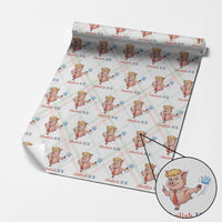 Protest Pig Kicking Icy Crown Wrapping Paper Roll Political Humor Gift