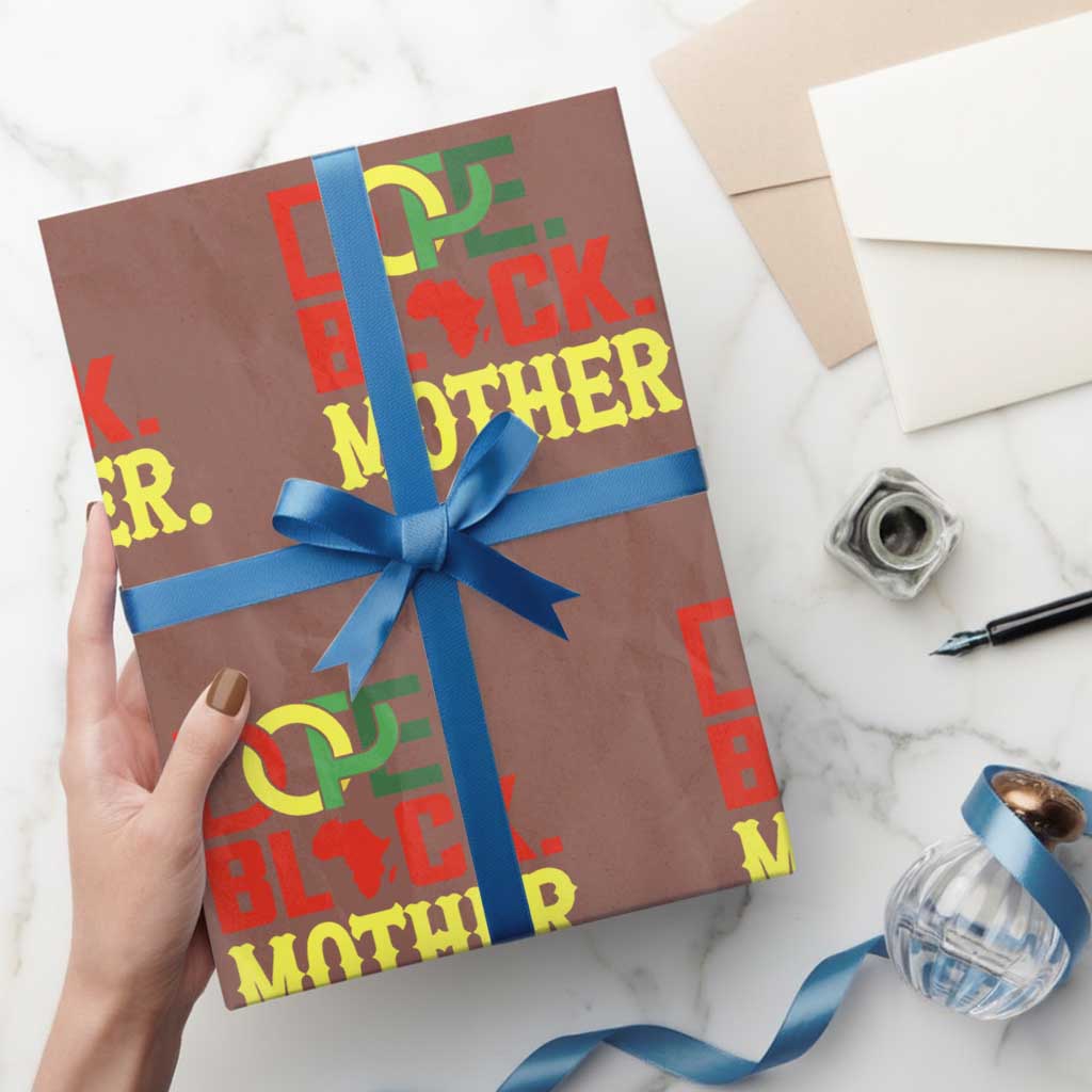 Proud African American Mom Gift Wrapping Paper Roll Dope Black Mother