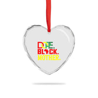 Proud African American Mom Gift Heart Crystal Glass Ornament Dope Black Mother