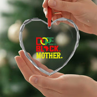 Proud African American Mom Gift Heart Crystal Glass Ornament Dope Black Mother