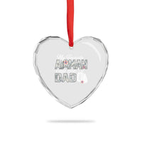 Proud Air Force Family Heart Crystal Glass Ornament My Favorite Airman Calls Me Dad - Wonder Print Shop