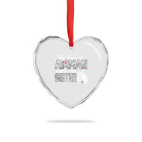 Proud Air Force Family Heart Crystal Glass Ornament My Favorite Airman Calls Me Sister - Wonder Print Shop