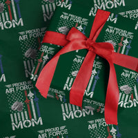 Proud Air Force Mom Wrapping Paper Roll Military Army Mama Vintage American Flag