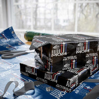 Proud Air Force Mom Wrapping Paper Roll Military Army Mama Vintage American Flag