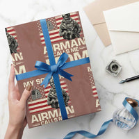 Proud Air Force Mom Wrapping Paper Roll My Soldier Airman Calls Me Mom US Flag - Wonder Print Shop