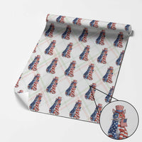Proud American Cat Lover Wrapping Paper Roll Patriotic Animal Lover Gift