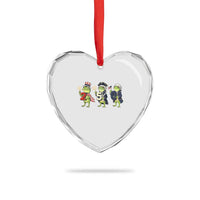 Proud American Frog Heart Crystal Glass Ornament Celebrating 250 Years Of Freedom