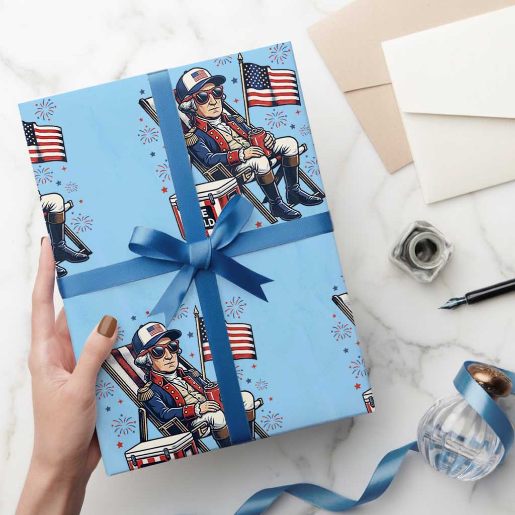 Proud American George Washington Patriotic Wrapping Paper Roll