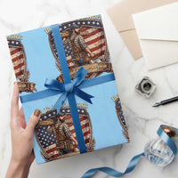 Proud American Woodworker Wrapping Paper Roll Born To Woodwork Patriotic Gift