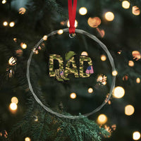 Proud Army Dad USA Flag Camo Crystal Glass Ornament Fathers Day Gift