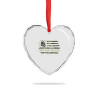 Proud Army Grandma Heart Crystal Glass Ornament Vintage Camo American Flag Veteran - Wonder Print Shop