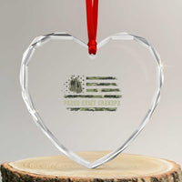 Proud Army Grandpa Heart Crystal Glass Ornament Vintage Camo American Flag Veteran - Wonder Print Shop
