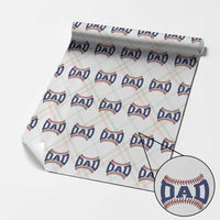 Proud Baseball Dad Wrapping Paper Roll Game Day Gift For Him