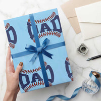 Proud Baseball Dad Wrapping Paper Roll Game Day Gift For Him
