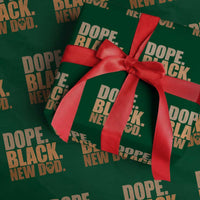 Proud Black New Dad Wrapping Paper Roll African American Fathers Day Gift