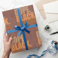 Proud Black New Dad Wrapping Paper Roll African American Fathers Day Gift