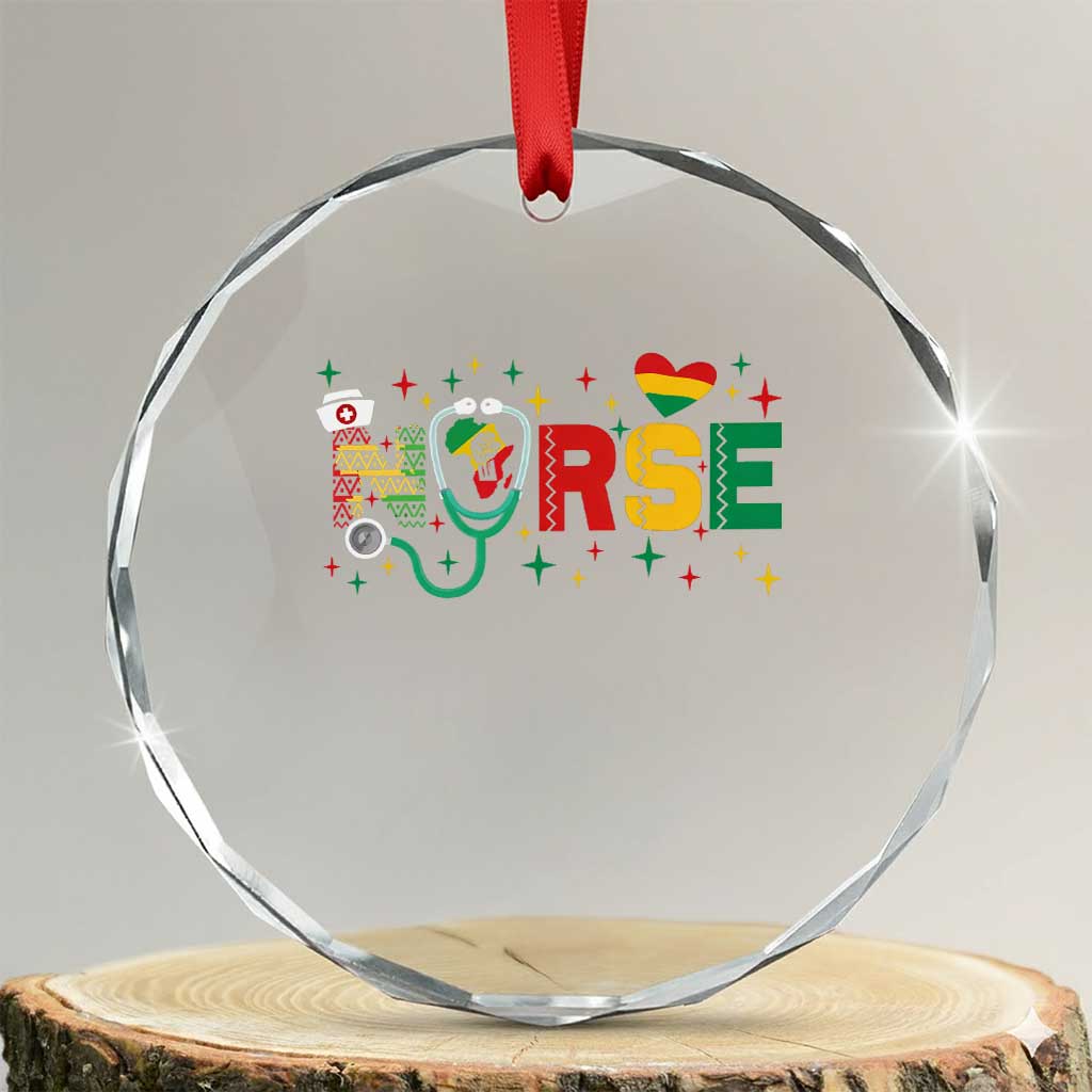Proud Black Nurse Crystal Glass Ornament Black History Month Gift - Wonder Print Shop