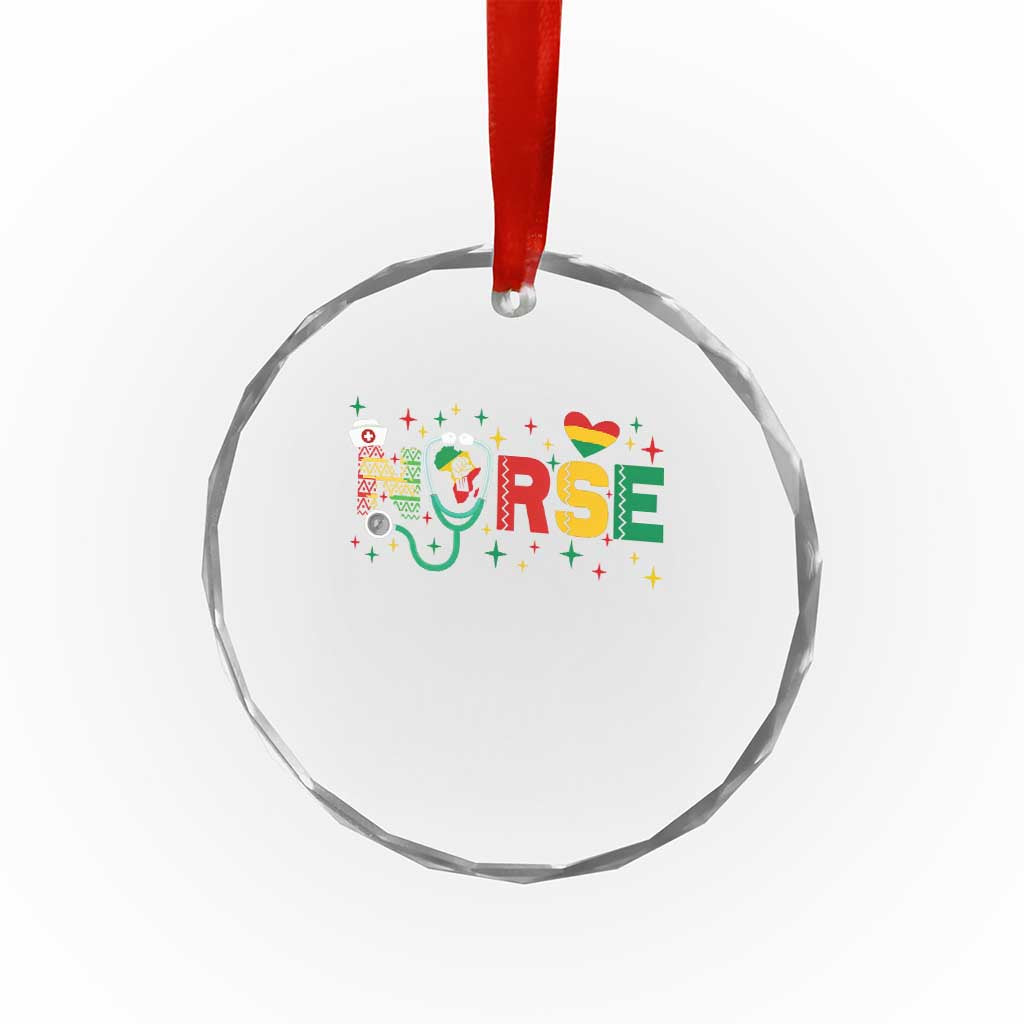 Proud Black Nurse Crystal Glass Ornament Black History Month Gift - Wonder Print Shop