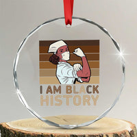 Proud Black Nurse Crystal Glass Ornament I Am Black History - Wonder Print Shop