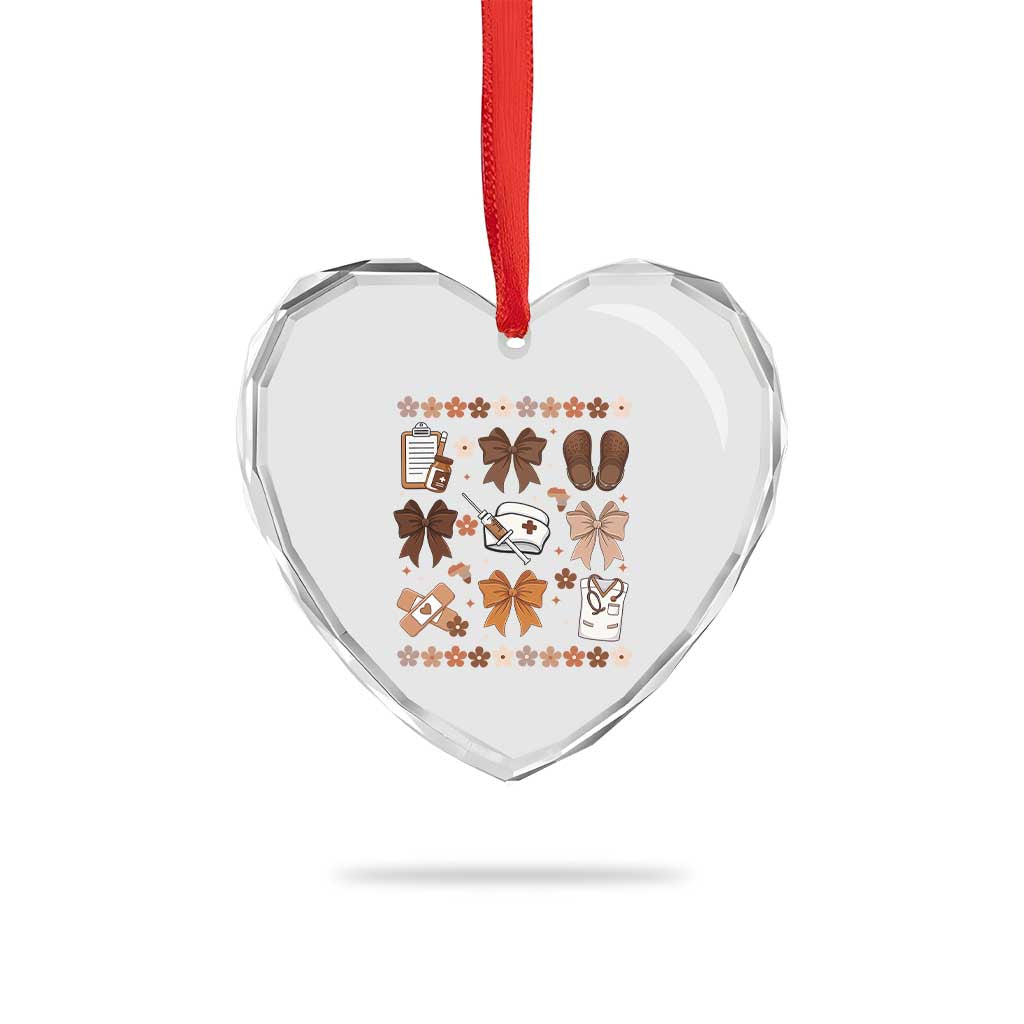 Proud Black Nurse Heart Crystal Glass Ornament Gift For African Nurse Black History - Wonder Print Shop