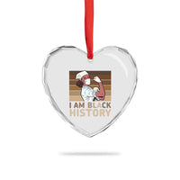 Proud Black Nurse Heart Crystal Glass Ornament I Am Black History - Wonder Print Shop