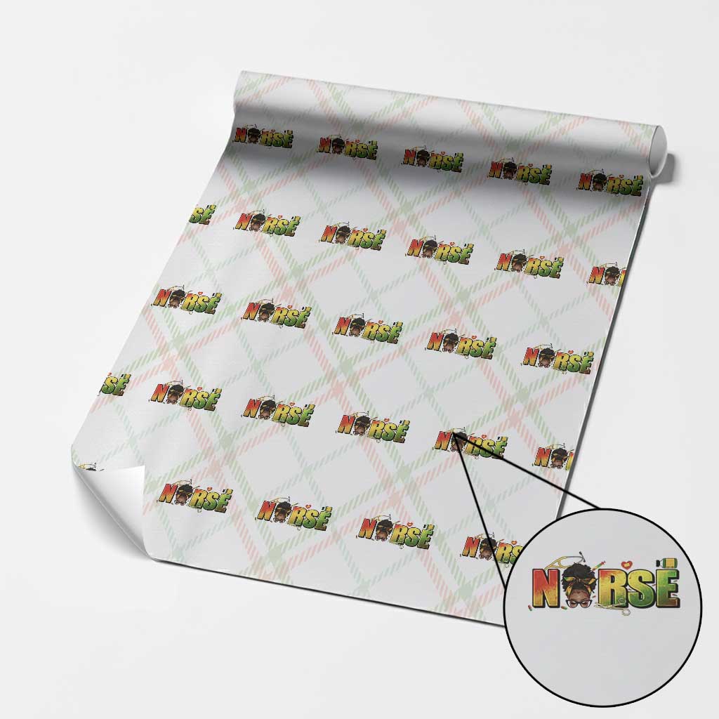 Proud Black Nurse Wrapping Paper Roll Black History Month Healthcare Gift - Wonder Print Shop
