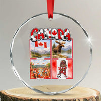 Proud Canada National Soccer Fan 2026 Gift Crystal Glass Ornament