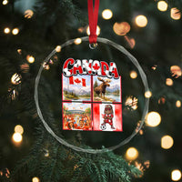 Proud Canada National Soccer Fan 2026 Gift Crystal Glass Ornament