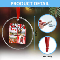 Proud Canada National Soccer Fan 2026 Gift Crystal Glass Ornament