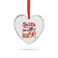 Proud Canada National Soccer Fan 2026 Gift Heart Crystal Glass Ornament