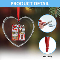 Proud Canada National Soccer Fan 2026 Gift Heart Crystal Glass Ornament