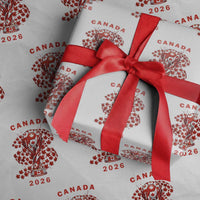 Proud Canada National Soccer Fan 2026 Patriotic Gift Wrapping Paper Roll