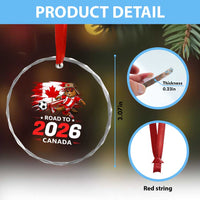 Proud Canada Soccer Beaver Crystal Glass Ornament Road To 2026