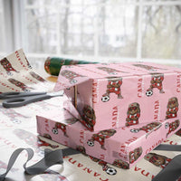 Proud Canada Soccer Beaver Wrapping Paper Roll Funny Football Fan Gift