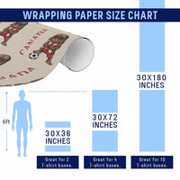Proud Canada Soccer Beaver Wrapping Paper Roll Funny Football Fan Gift