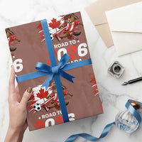 Proud Canada Soccer Beaver Wrapping Paper Roll Road To 2026