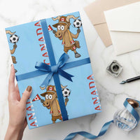 Proud Canada Soccer Moose Wrapping Paper Roll Canadian Football Fan