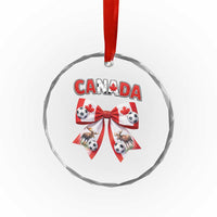 Proud Canadian National Soccer Lover Crystal Glass Ornament Football Fan Gift